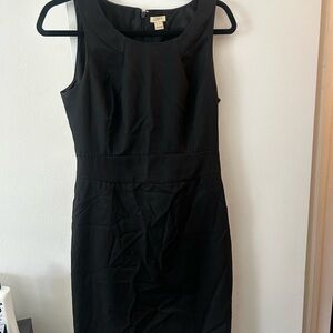 J. Crew Black Sleeveless Midi Sheath Dress